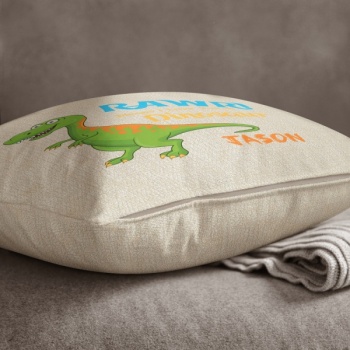 Luxury Personalised Cushion - Inner Pad Included - Dinosour